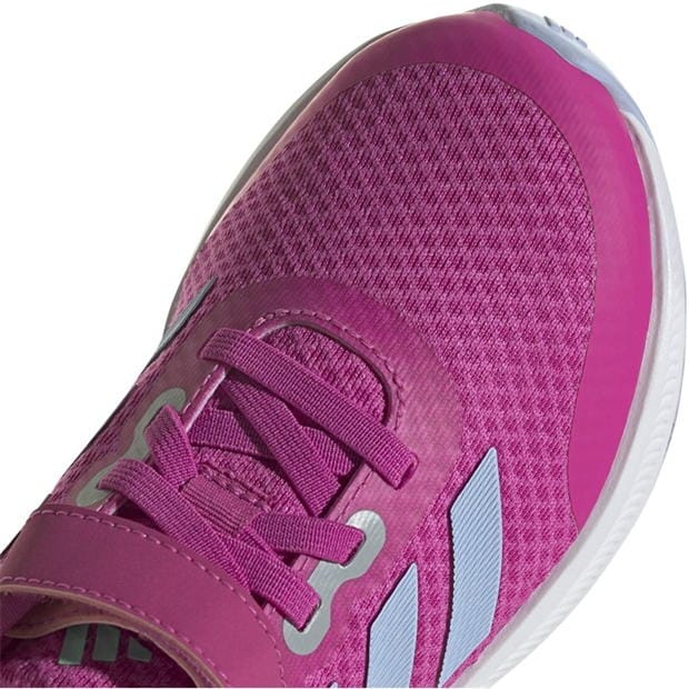 adidas RunFalcon 3.0 Elastic Lace Top Strap Shoes pentru Copii lucid fucsia albastru roz co