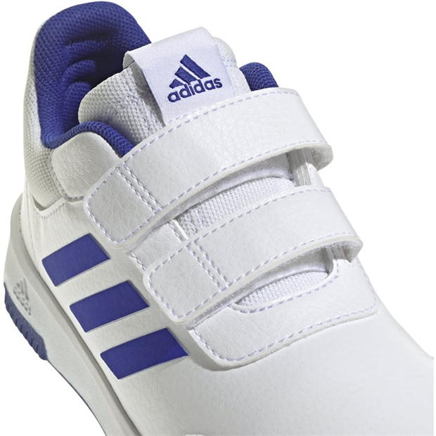 adidas Tensaur Hook and Loop Shoes pentru Copii gri alb lucid albastru cor