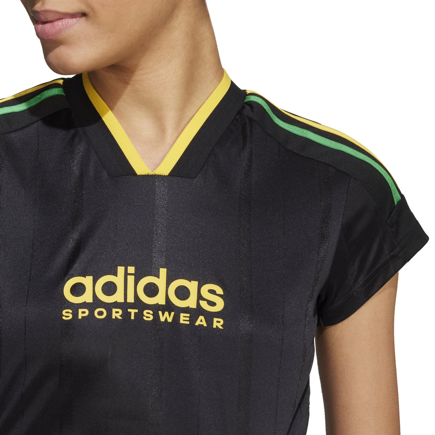 adidas Tiro Cut 3-Stripes Crop Jersey dama