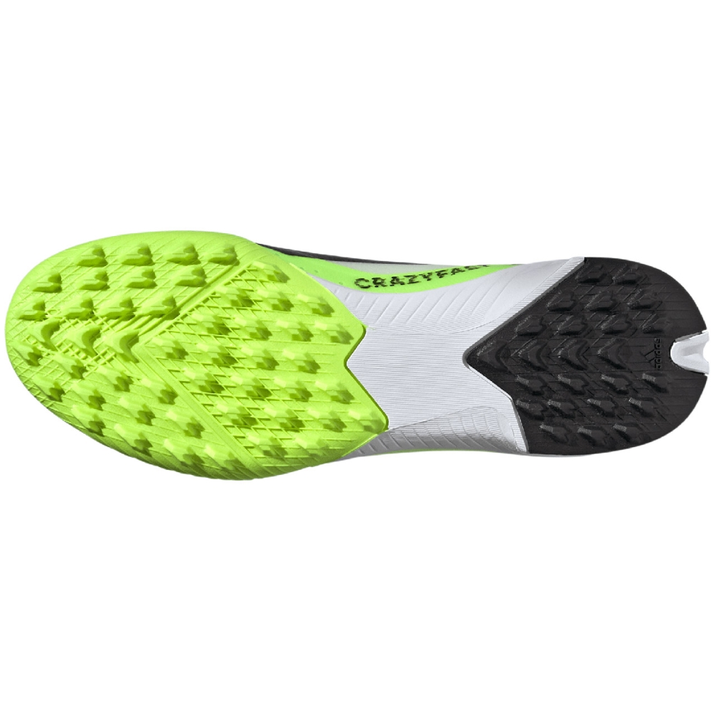 Pantof adidas X Crazyfast.3 Laceless TF 's soccer white-green IE1499 copil