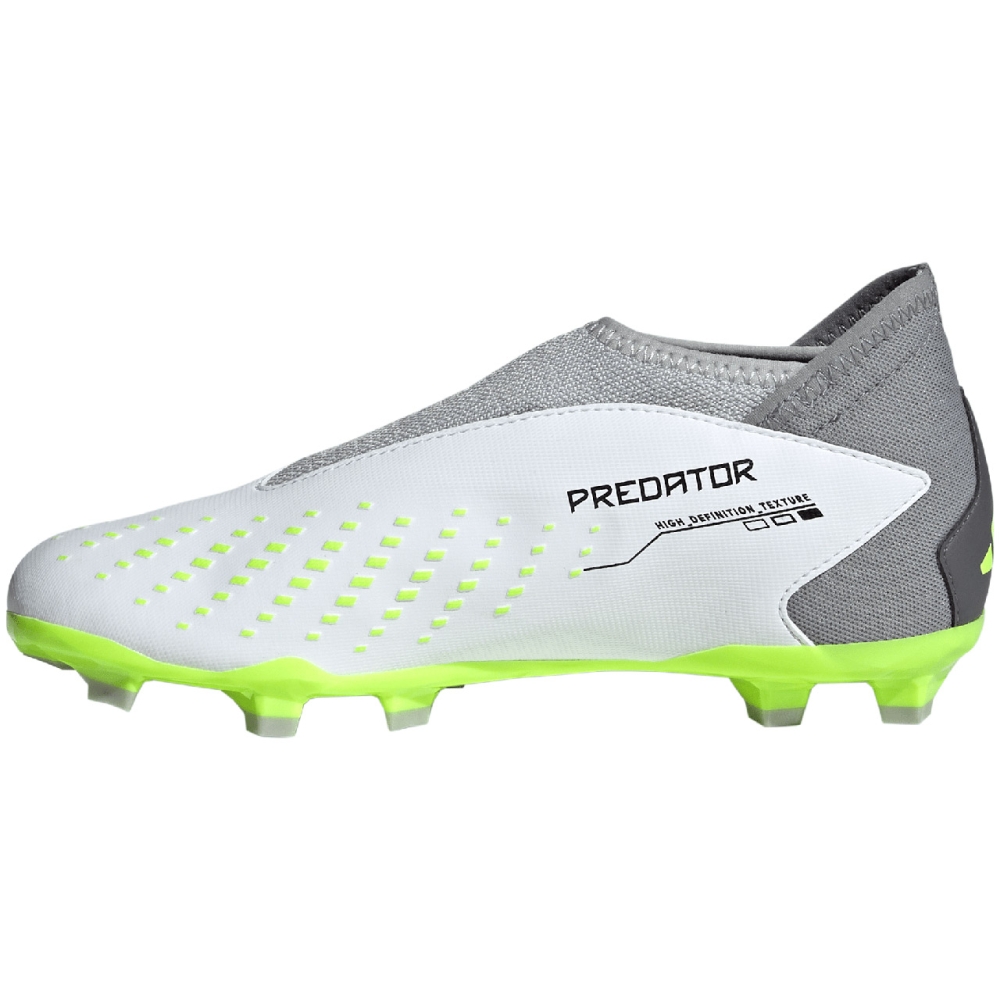 Pantof Minge Fotbal adidas 's Predator Accuracy.3 Laceless FG white-gray IF2265 copil