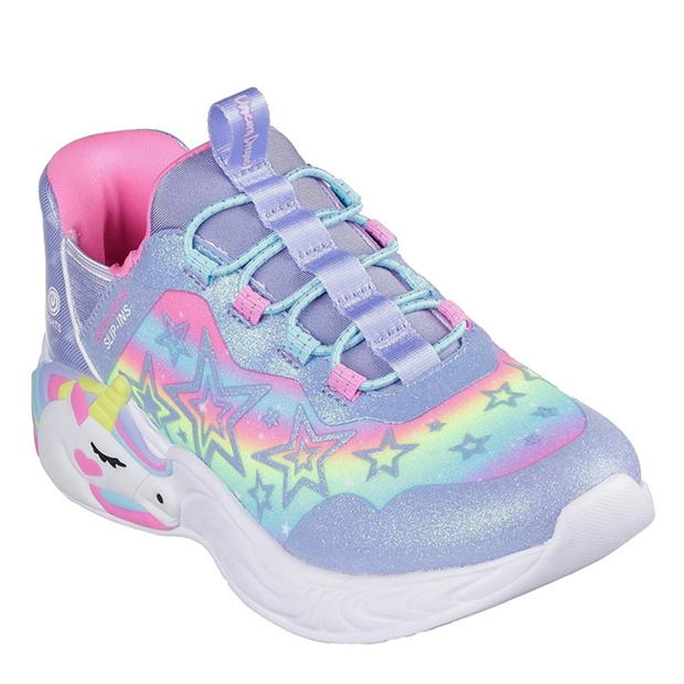 Pantof sport Skechers Lighted Slip-Ins Unicorn Bungee Sne Light Up fetita