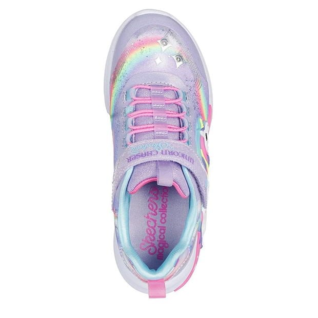 Pantof sport Skechers Lighted Unicorn Bungee & Gore Sneak Light Up fetita