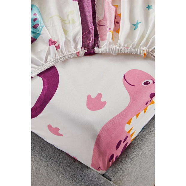 Homelife Dino Footprints Fitted Sheet copil