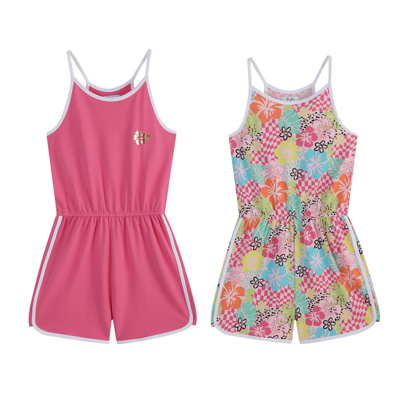 Be You Older Pack Of 2 Tropic Playsuits fetita