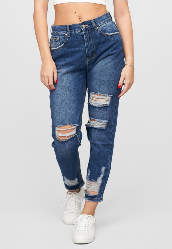 Blug High-Waist Boyfriend Destroyed Hose 5-Pockets Cloud5ive