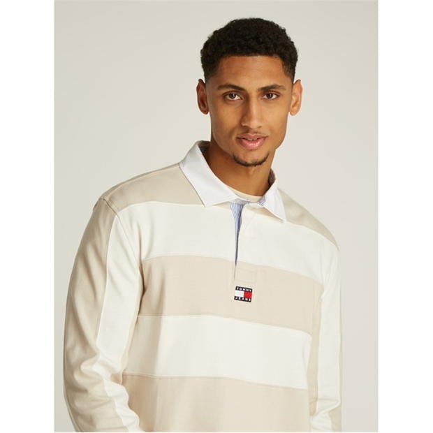 Blug Tommy TJM ENTRY STRIPE BADGE RUGBY LS Tommy Jeans