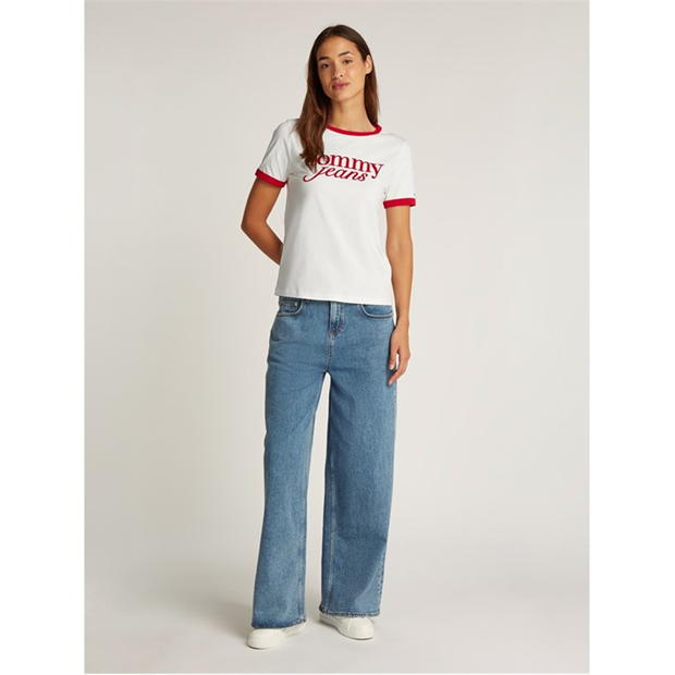 Tricou Blug Tommy TJW RLX SCRIPT RINGER Tommy Jeans