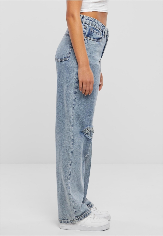 Pantalon Distressed 90's Wide Leg Denim dama Urban Classics