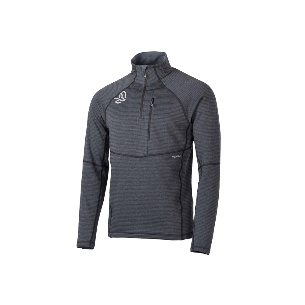 Bluza Barbati Ternua 1/2 Zip Momhill Whales Grey/Black