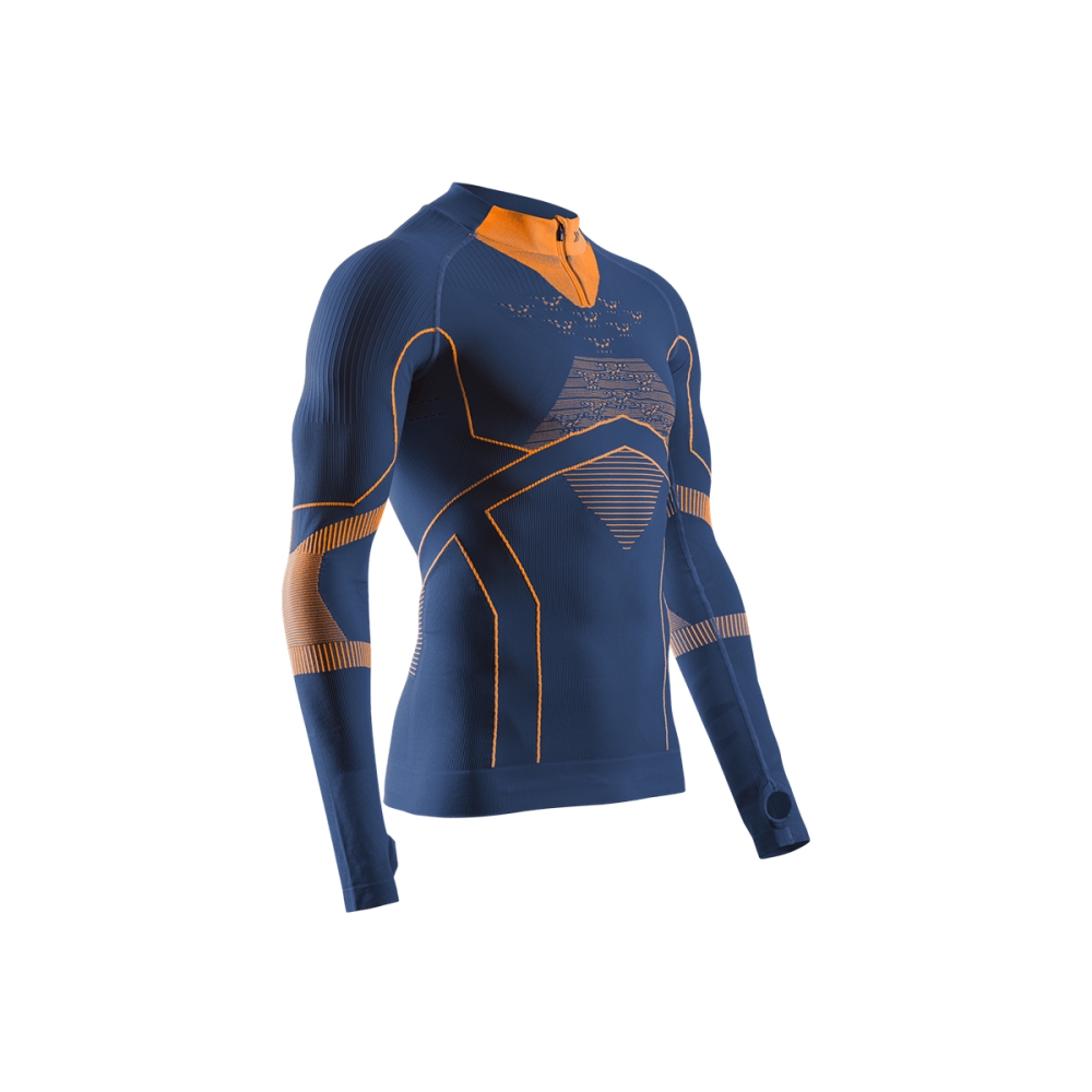 Bluza Barbati X-Bionic Energy Accumulator Light Half Zip Marine/Orange