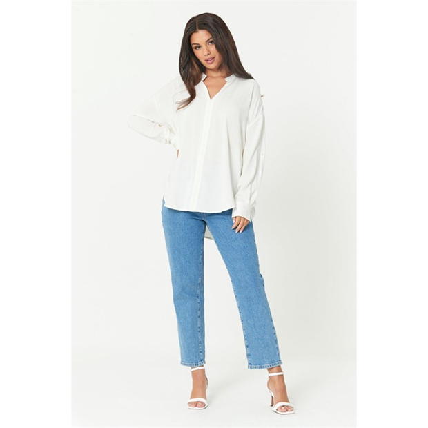 Be You Maneca Lunga V Neck Blouse