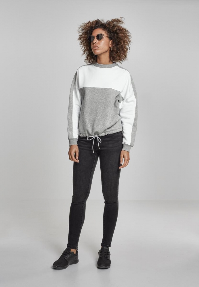 Oversize 2-Tone Stripe Crew dama Urban Classics