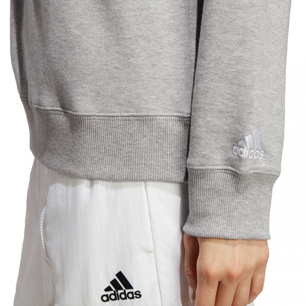 Bluza damska adidas Essentials Linear French Terry szara IC6880