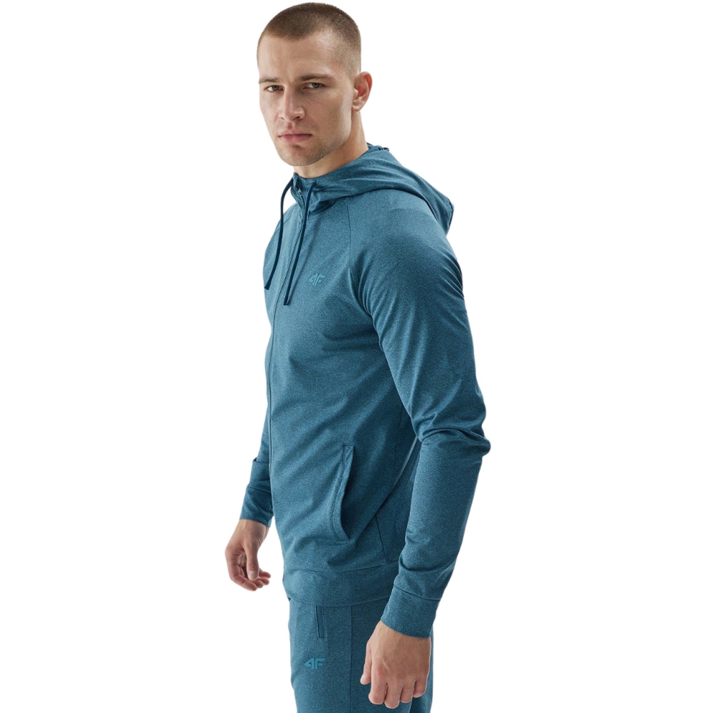 Bluza trening Men's 4F M404 sea green melange 4FWAW24TFSWM404 46M