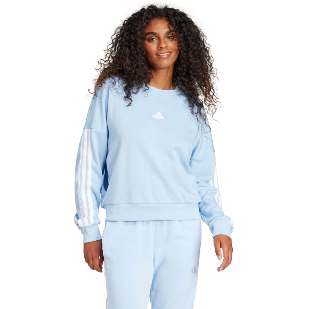 Bluza trening 's adidas Essentials 3-Stripes French Terry blue JD5283 dama