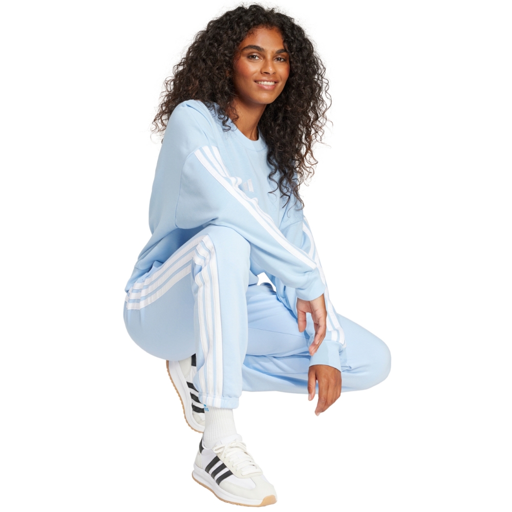 Bluza trening 's adidas Essentials 3-Stripes French Terry blue JD5283 dama