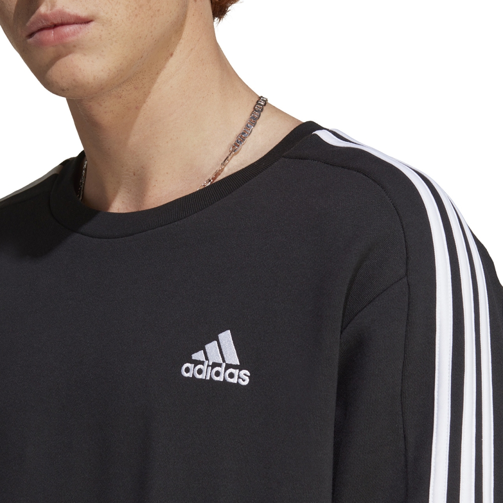 Bluza trening Adidas Essentials French Terry 3-Stripes men's black IC9317