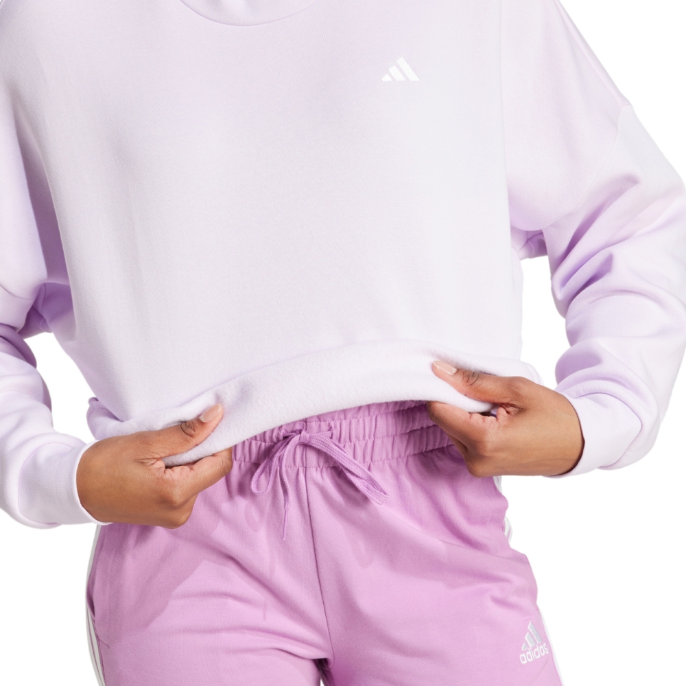 Bluza trening 's adidas Essentials Small Logo Feel Cozy purple JF8827 dama