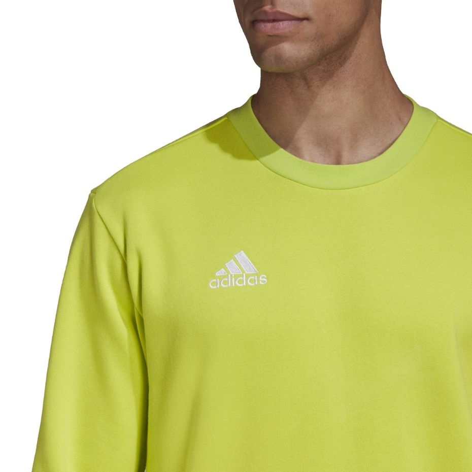 Bluza męska adidas Entrada 22 Sweat Top limonkowa HC5049