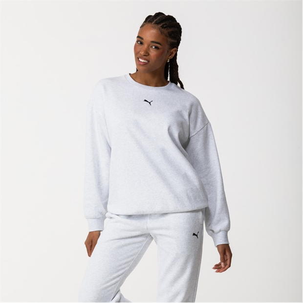 Bluza trening Puma Ess Oversized Crew Fl dama