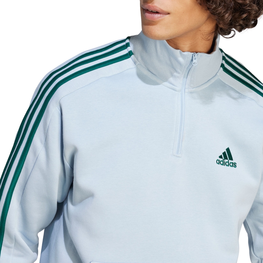 Bluza trening Bluza adidas Essentials 3-Stripes 1/4-Zip men's blue IJ8909