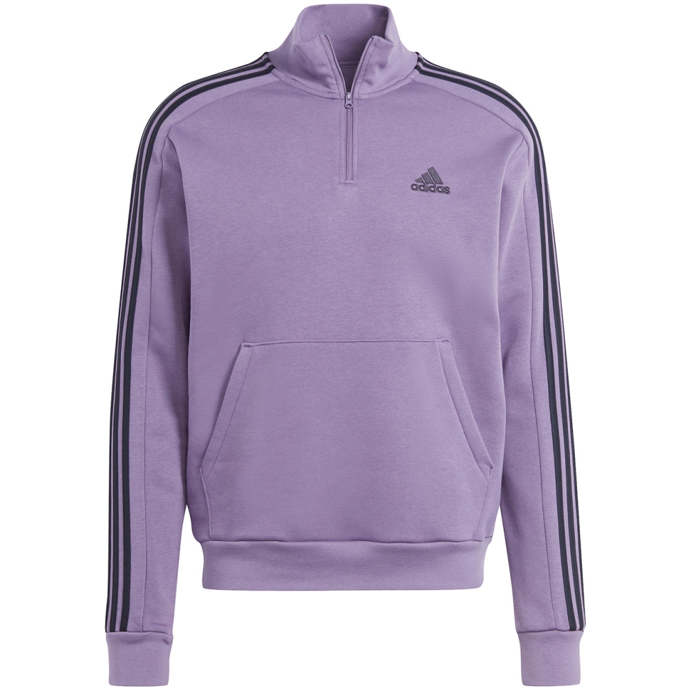 Bluza trening Bluza adidas Essentials 3-Stripes 1/4- Men's Zip purple IJ8912