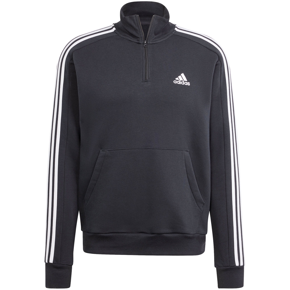 Bluza trening Bluza adidas Essentials 3-Stripes men's 1/4-Zip black HZ6235