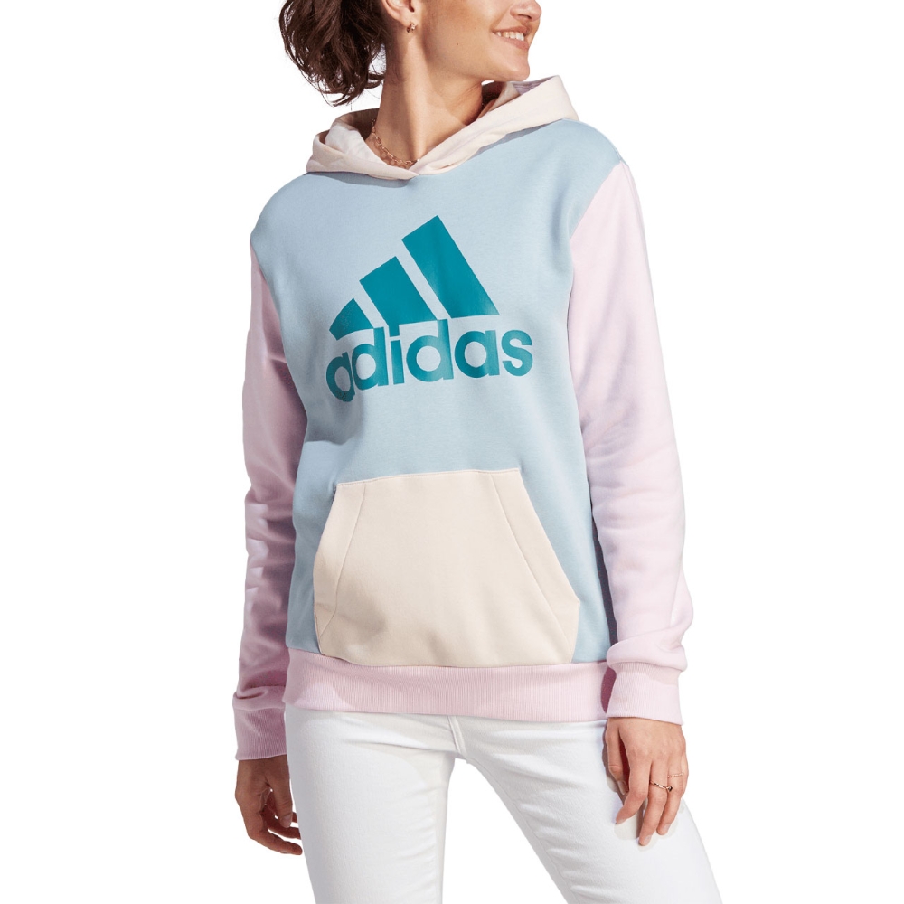 Bluza trening Bluza adidas Essentials 's Logo Boyfriend pink and blue IM0267 dama