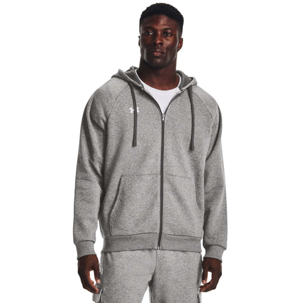 Bluza trening Bluza Hanorac Men's Under Armor Rival FZ gray 1379767 025 Under Armour