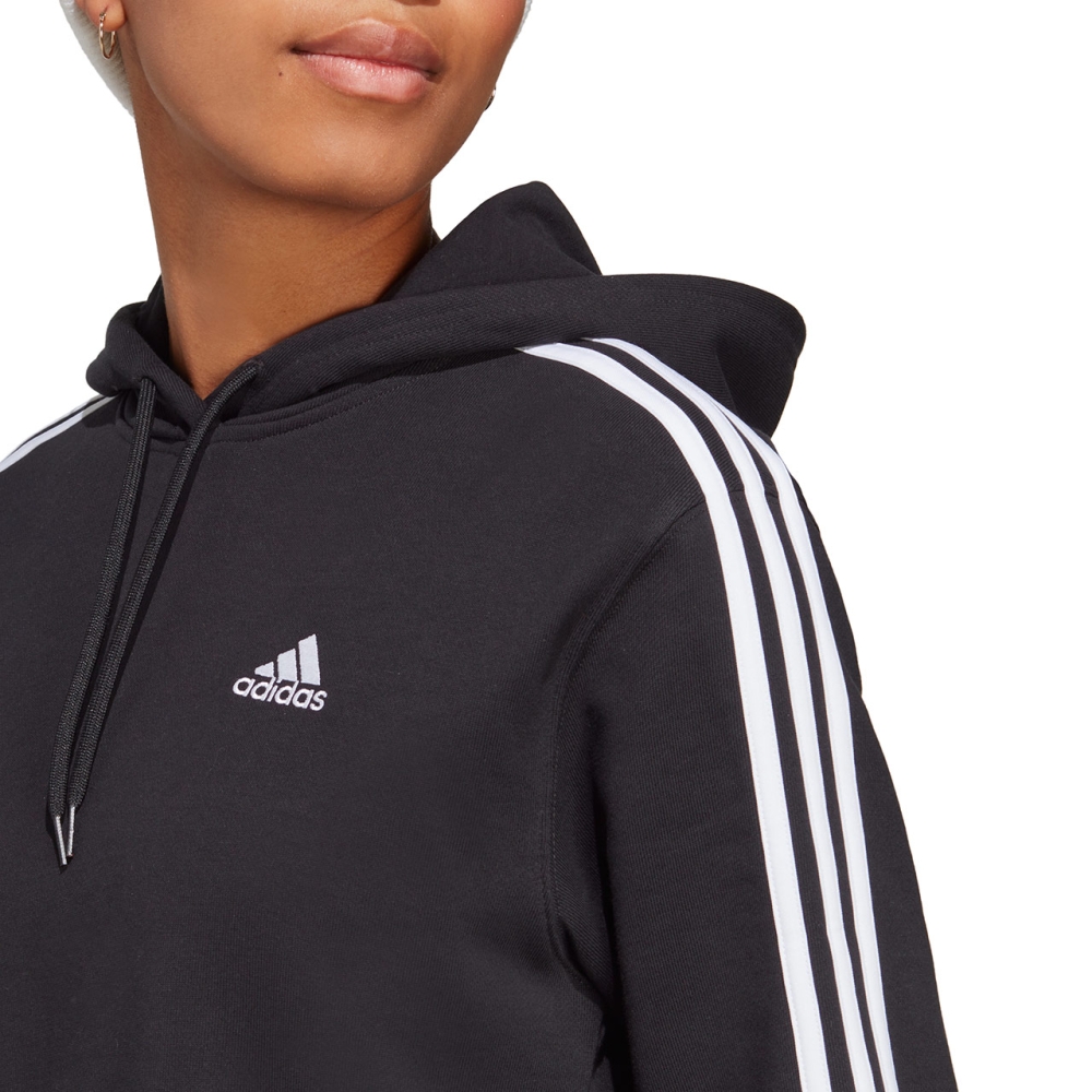 Bluza trening Hanorac 's adidas Essentials 3-Stripes French Terry Crop black IC8767 dama