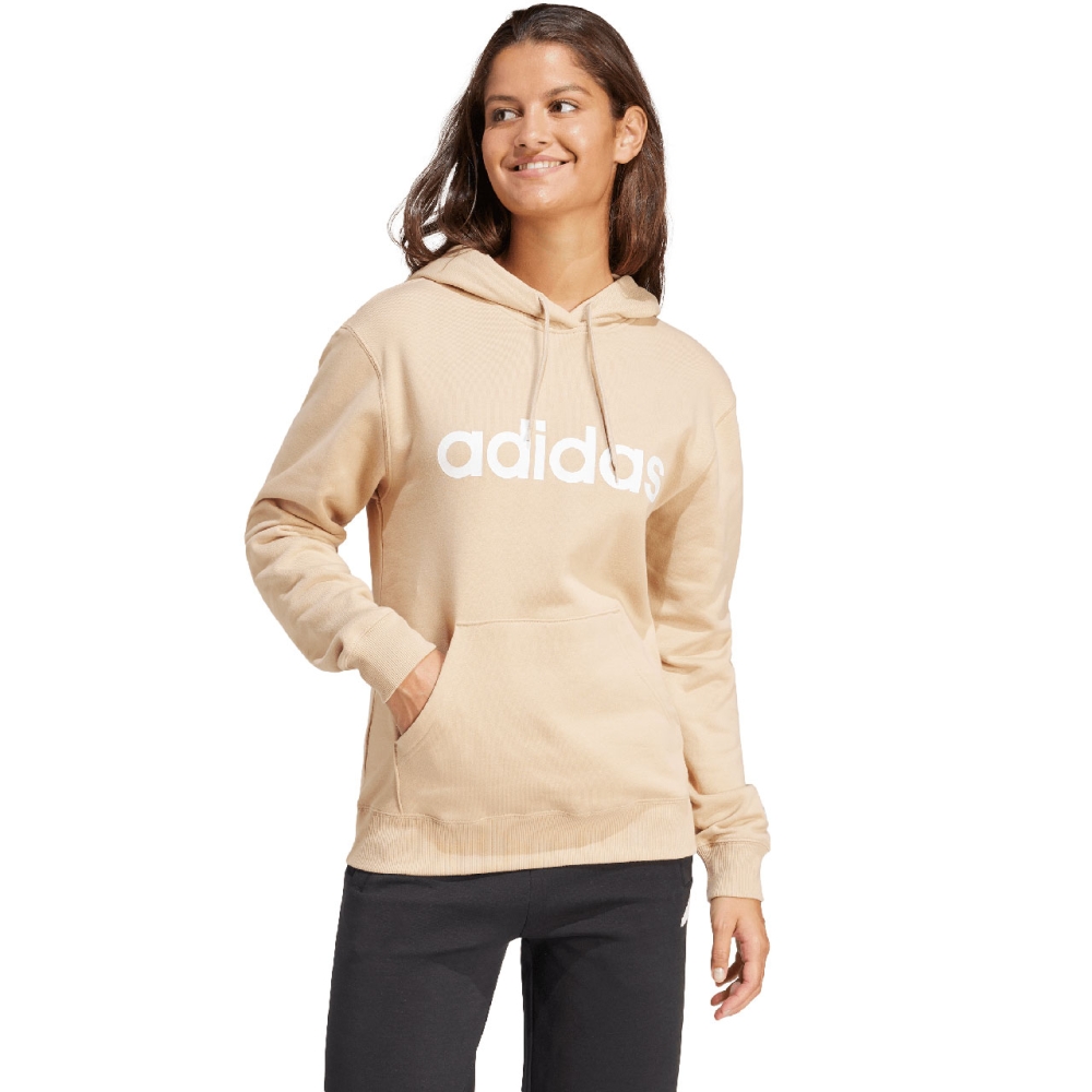 Bluza trening Hanorac 's adidas Essentials Linear beige IS2083 dama