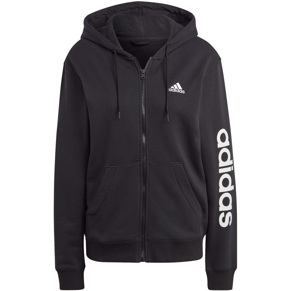 Bluza trening Hanorac adidas Essentials Linear Full-Zip French Terry 's black IC6863 dama