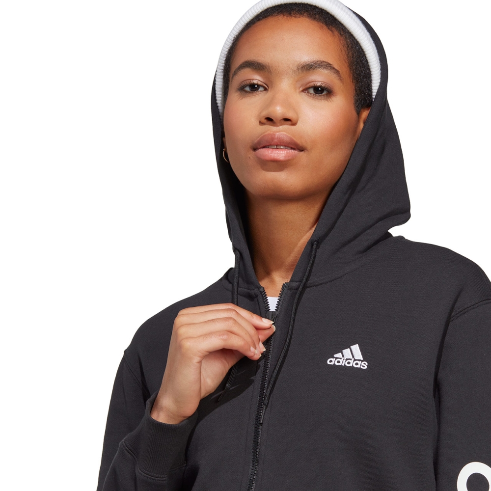 Bluza trening Hanorac adidas Essentials Linear Full-Zip French Terry 's black IC6863 dama