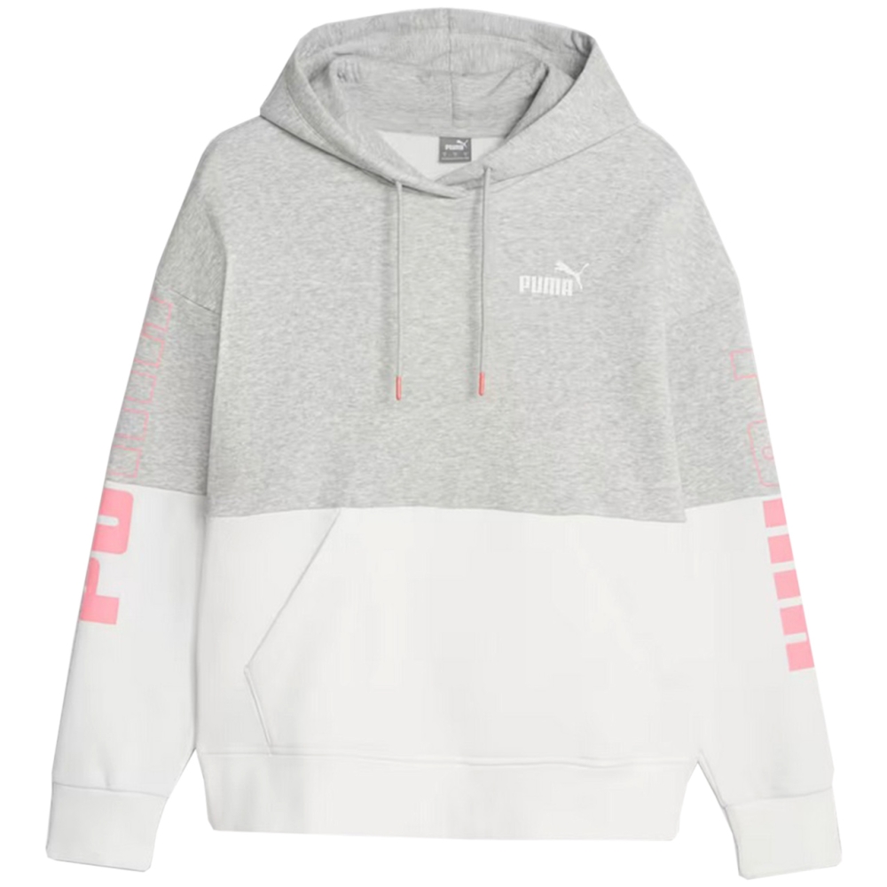 Bluza trening Hanorac Puma Power Colorblock 's FL gray and white 676023 04 dama