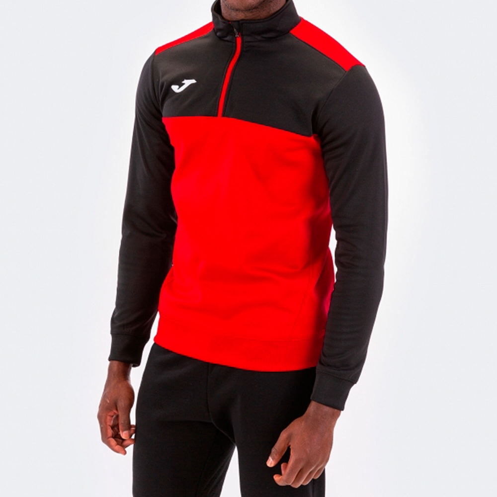 Bluza trening 1/2 Zipper Winner Red-black Joma