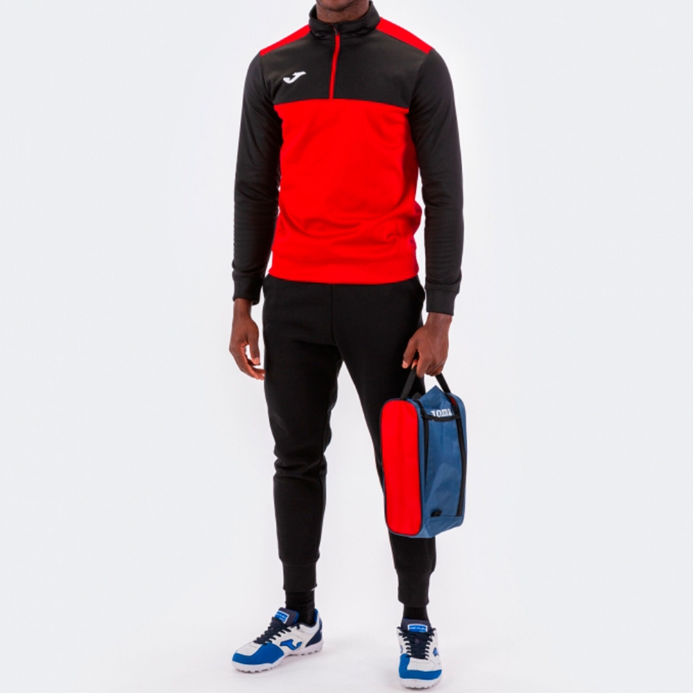 Bluza trening 1/2 Zipper Winner Red-black Joma