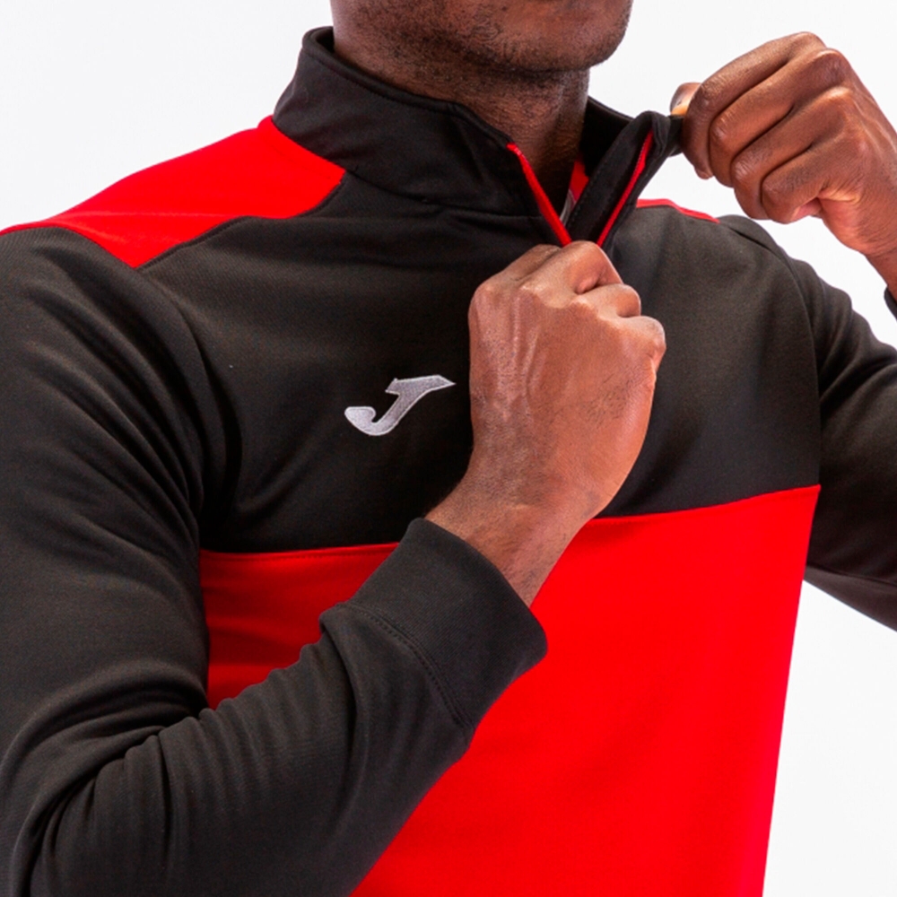 Bluza trening 1/2 Zipper Winner Red-black Joma