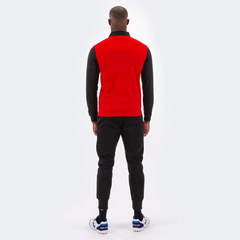 Bluza trening 1/2 Zipper Winner Red-black Joma