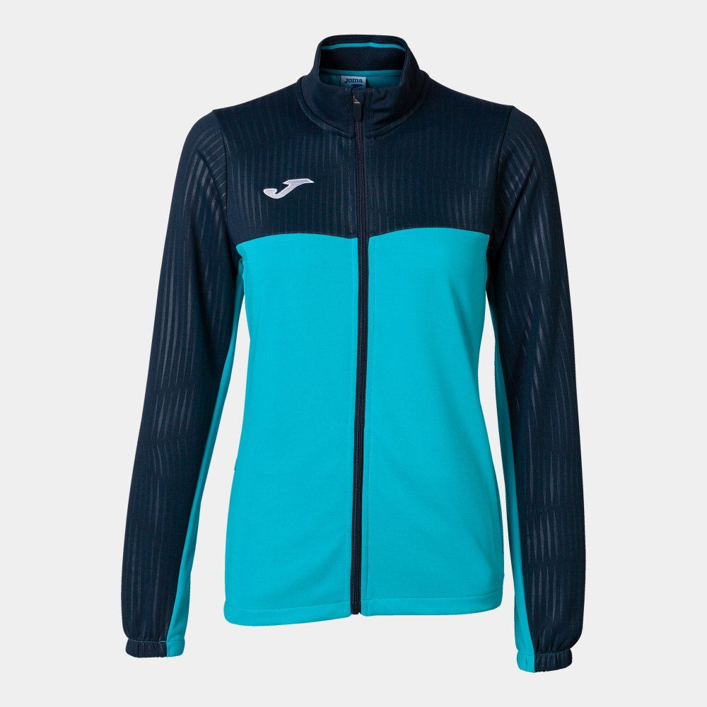 Bluza trening Bluza fermoar Montreal Fluor Turquoise-navy Joma