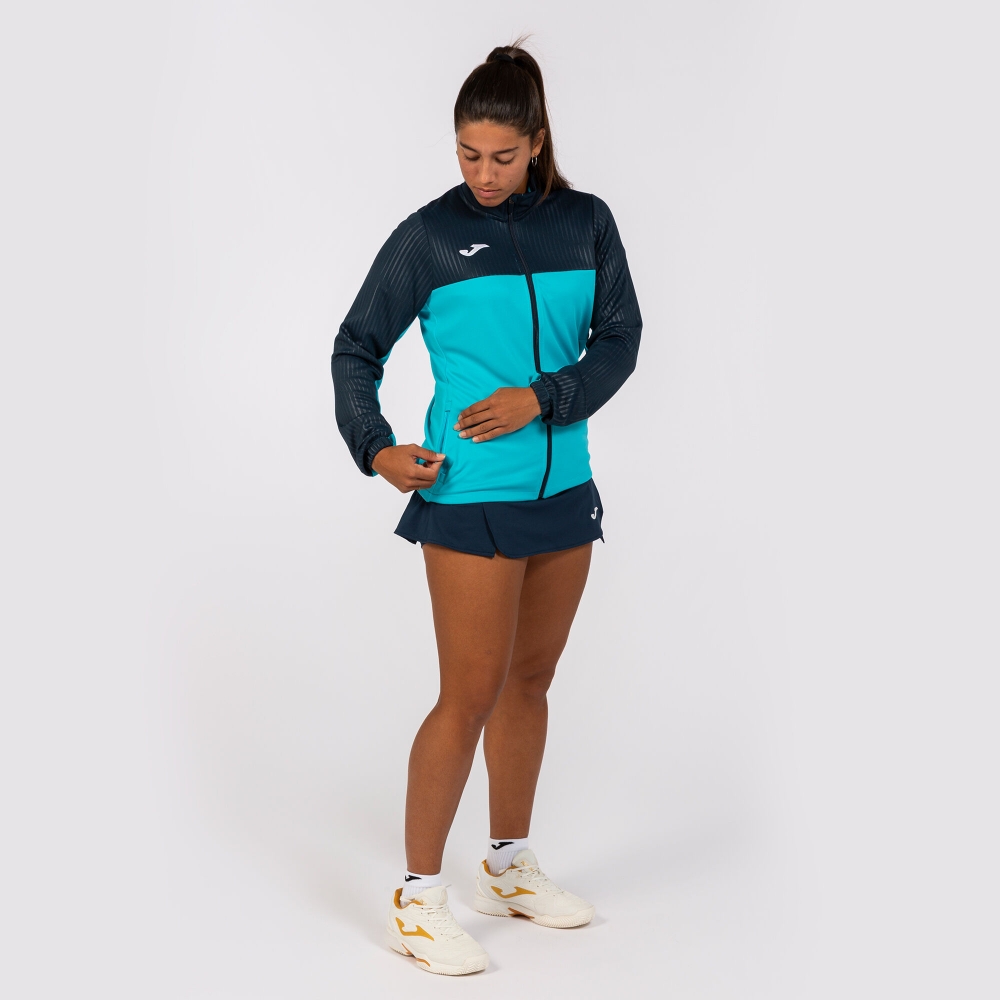 Bluza trening Bluza fermoar Montreal Fluor Turquoise-navy Joma