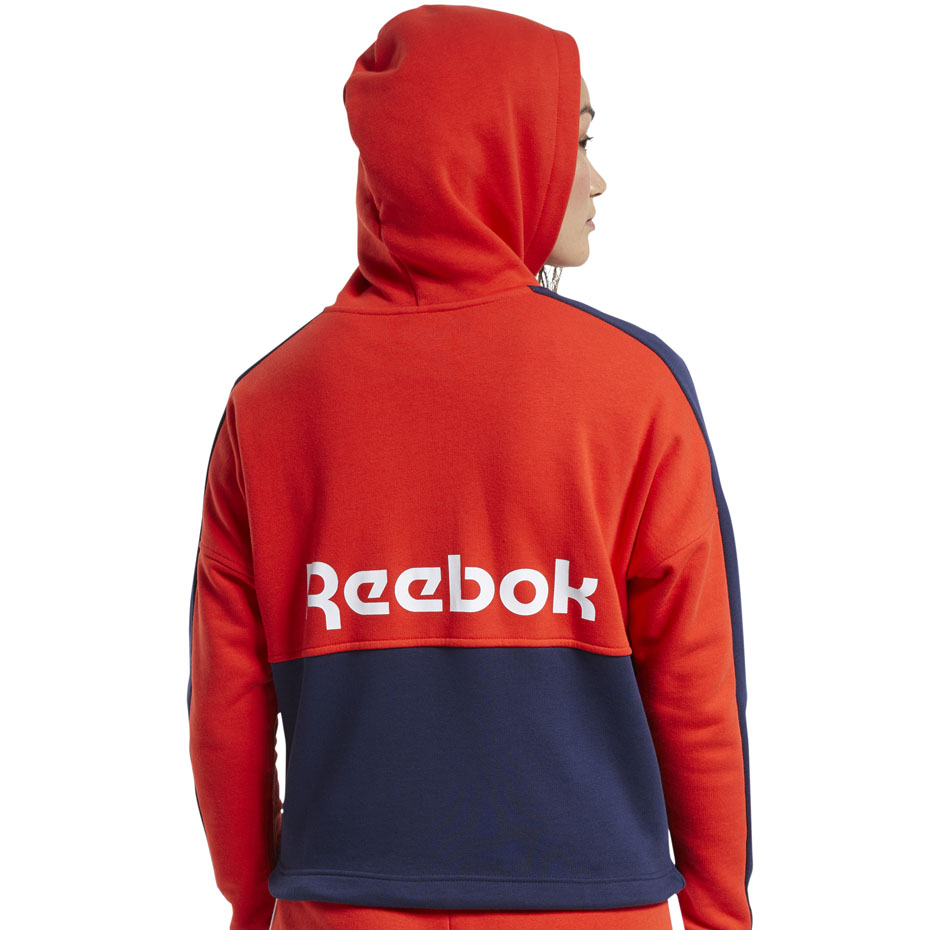 Bluza trening Reebok 's Te Linear Logo Ft red-navy FT0901 dama