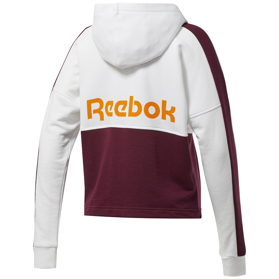 Bluza trening Reebok Te Linear Logo Ft 's burgundy-white FU2203 dama