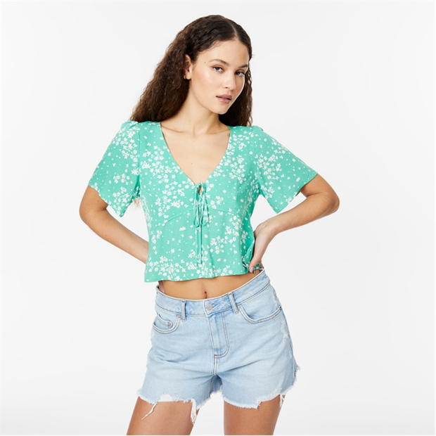 Jack Wills Keyhole Blouse Ld43