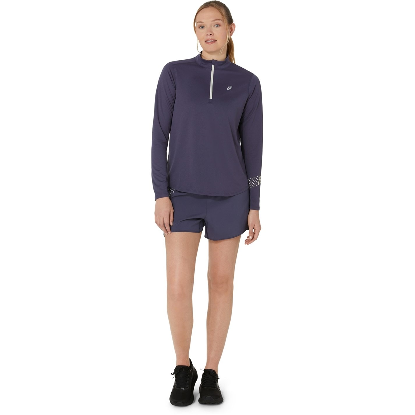 Asics Icon half Zip Ls Top Running dama