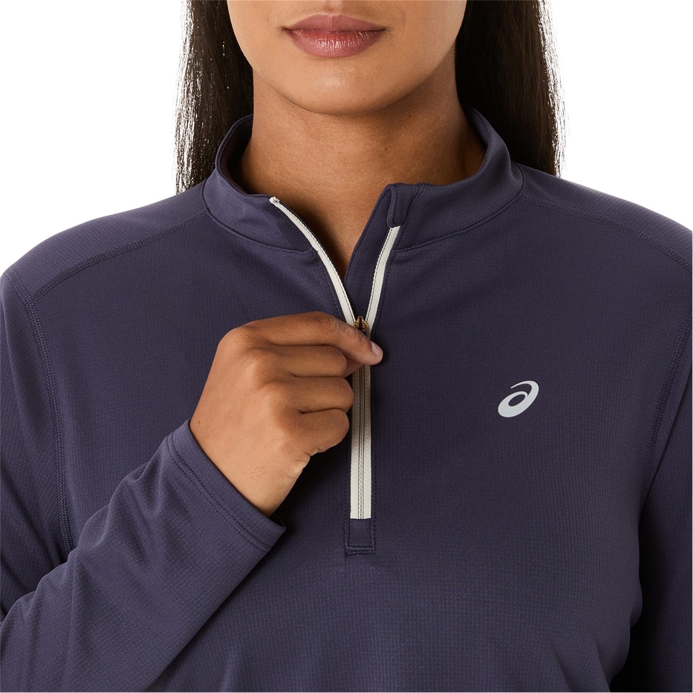 Asics Icon half Zip Ls Top Running dama