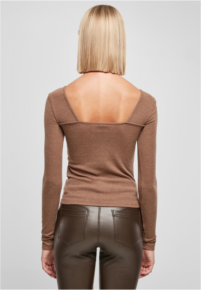 Rib Squared Neckline Longsleeve dama Urban Classics