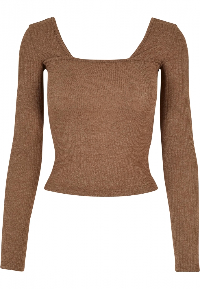 Rib Squared Neckline Longsleeve dama Urban Classics