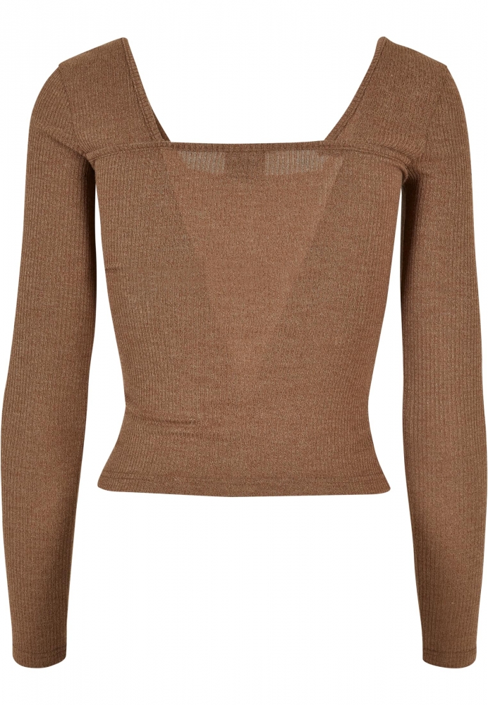 Rib Squared Neckline Longsleeve dama Urban Classics