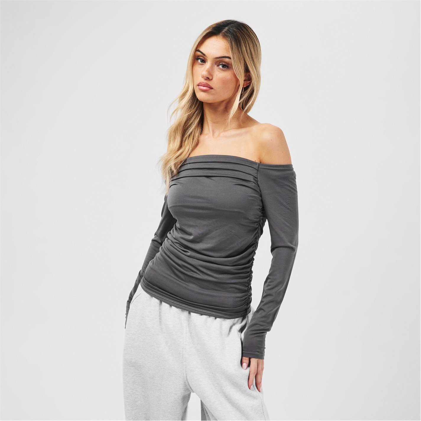 Jack Wills Ruched LS Top Ld44